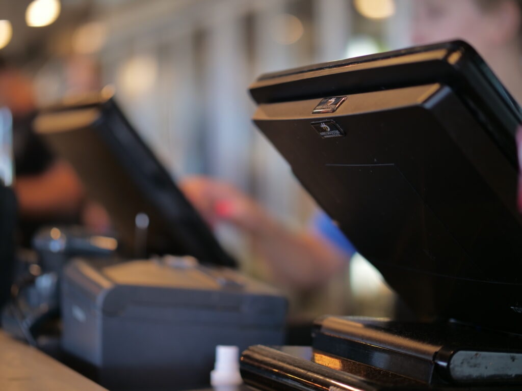 Image of POS till in use